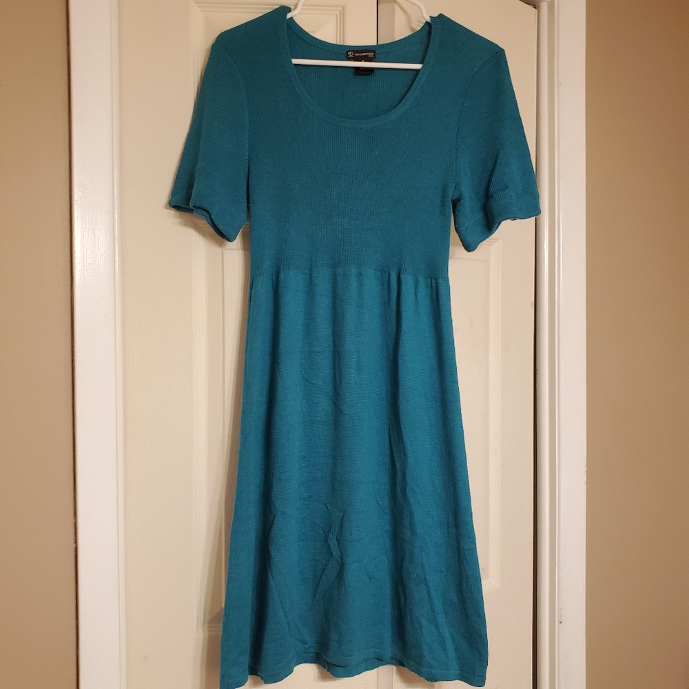 Blue new directions dress | M | flowy midi